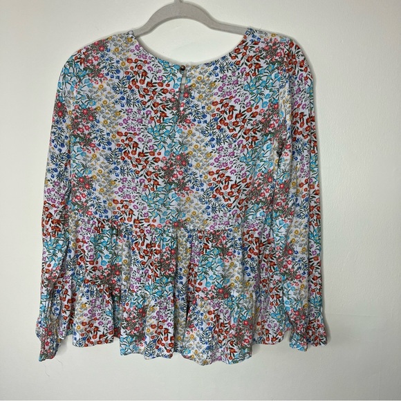 Jane and Delancey floral cottagecore tiered long sleeve top S - Picture 6 of 8